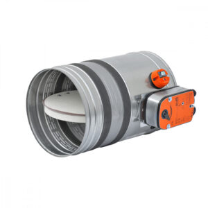 Serranda tagliafuoco circolare con servomotore