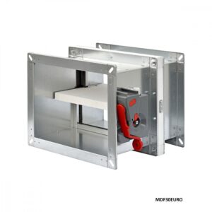 Serranda tagliafuoco con servomotore o attenuatore meccanico